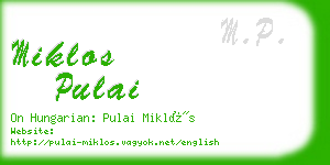 miklos pulai business card